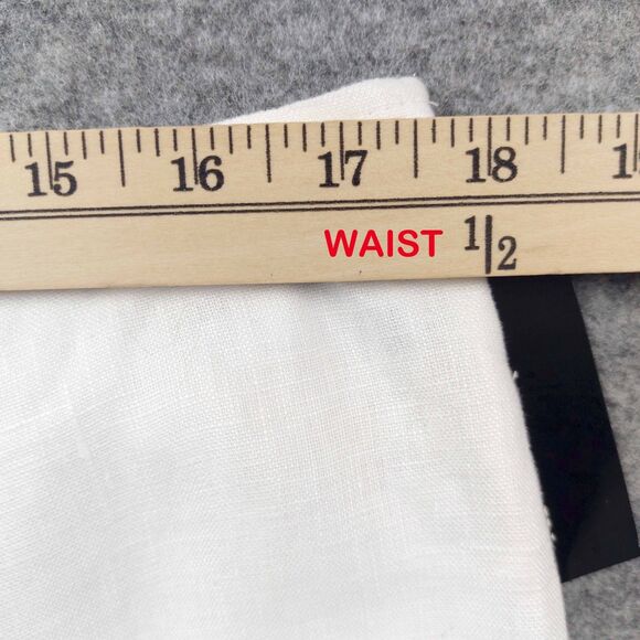 Nygard Collection Linen Skirt Size 14 White Black Embroidered Boho Midi Paisley - Picture 3 of 8